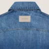 Chaqueta trapecio en denim azul medio
