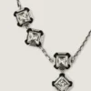 Collar de cristales deconstruido en metal y cristales Collar de cristales deconstruido en metal y cristales