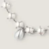 Collar de perlas en forma de púas en metal y perlas Collar de perlas en forma de púas en metal y perlas