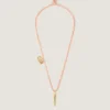 Collar Lucky Charms de seda y metal Collar Lucky Charms de seda y metal