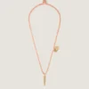 Collar Lucky Charms de seda y metal Collar Lucky Charms de seda y metal