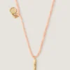 Collar Lucky Charms de seda y metal Collar Lucky Charms de seda y metal