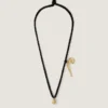 Collar Lucky Charms de seda y metal Collar Lucky Charms de seda y metal