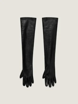 Guantes largos de piel napa