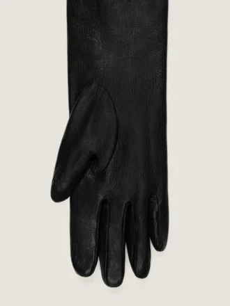 Guantes largos de piel napa