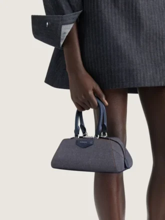 Mini Antigona Bag de estilo este-oeste en denim