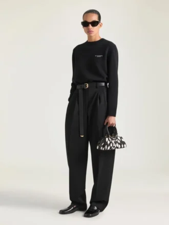 Mini Antigona Bag de forma horizontal en piel con efecto potro y estampado animal