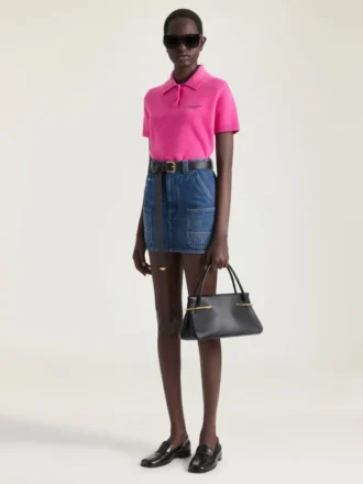 Mini falda cargo en denim azul medio Mini falda cargo en denim azul medio