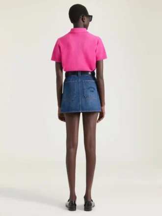 Mini falda cargo en denim azul medio Mini falda cargo en denim azul medio