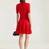 Mini vestido polo de punto con efecto segunda piel Mini vestido polo de punto con efecto segunda piel