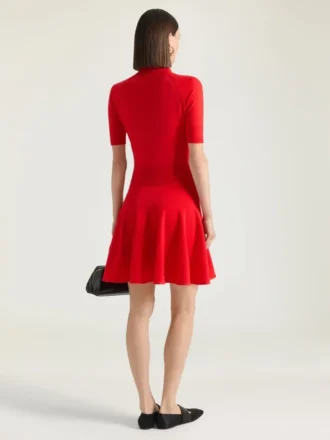 Mini vestido polo de punto con efecto segunda piel