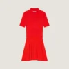 Mini vestido polo de punto con efecto segunda piel Mini vestido polo de punto con efecto segunda piel
