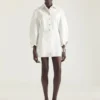 Minivestido Cocoon en denim blanco Minivestido Cocoon en denim blanco