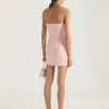 Minivestido con cortes en crepé cady