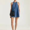 Minivestido de denim azul medio Minivestido de denim azul medio