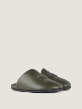 Mules acolchadas en piel napa
