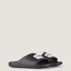 Mules con tiras de la línea Label en caucho