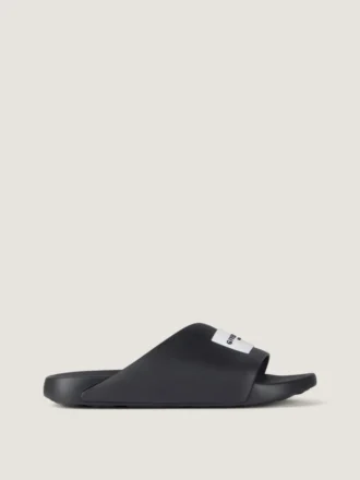 Mules con tiras de la línea Label en caucho