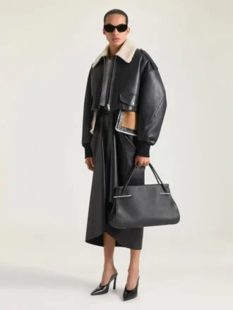 Mules de tacón de aguja en piel