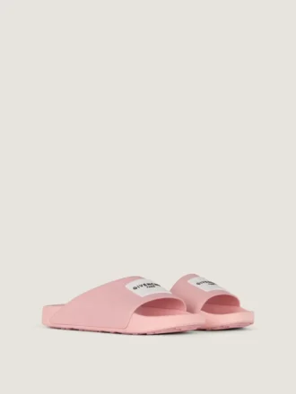 Mules planos Label de goma