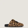 Mules planos Label en piel con efecto potro y estampado de leopardo Mules planos Label en piel con efecto potro y estampado de leopardo
