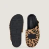 Mules planos Label en piel con efecto potro y estampado de leopardo Mules planos Label en piel con efecto potro y estampado de leopardo