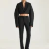 Pantalones ajustados de lana y mohair