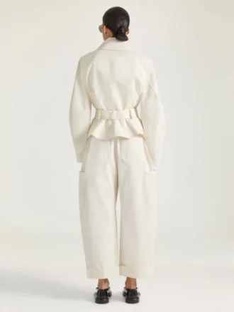 Pantalones cargo cortos tipo capullo de algodón y lana