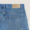 Pantalones cortos de denim azul medio Pantalones cortos de denim azul medio
