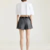 Pantalones cortos de lana con doble pliegue Pantalones cortos de lana con doble pliegue