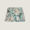 Pantalones cortos de seda con estampado de rosas Pantalones cortos de seda con estampado de rosas