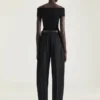 Pantalones de doble pliegue en lana