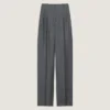 Pantalones de doble pliegue en lana