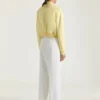 Pantalones de doble pliegue en lana y mohair