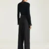 Pantalones de doble pliegue en lana y mohair