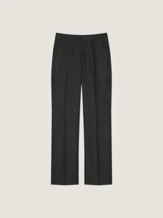 Pantalones entallados de pierna recta de lana