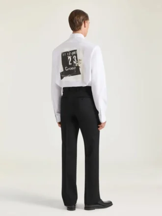 Camisa de popelín con estampado de claqueta