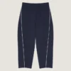 Pantalones joggers de alta costura de lana con detalle de ribete Pantalones joggers de alta costura de lana con detalle de ribete