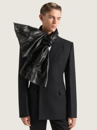 Pañuelo maxi con lazo de piel Pañuelo maxi con lazo de piel