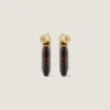 Pendientes de cadena en metal y resina Pendientes de cadena en metal y resina