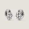 Pendientes de clip con cristales llamativos en metal y cristales