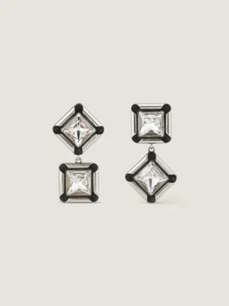 Pendientes Deconstructed Crystals en metal y cristales Pendientes Deconstructed Crystals en metal y cristales