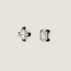 Pendientes Deconstructed Crystals en metal y cristales