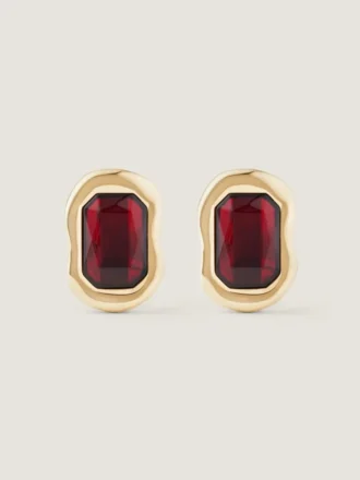 Pendientes esculturales de cristal en metal y cristales
