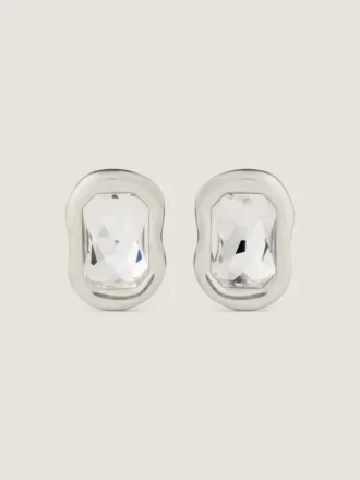 Pendientes esculturales de cristal en metal y cristales