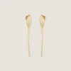 Pendientes Maple Seed en metal