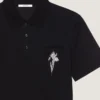 Polo de algodón con bordado de cristales
