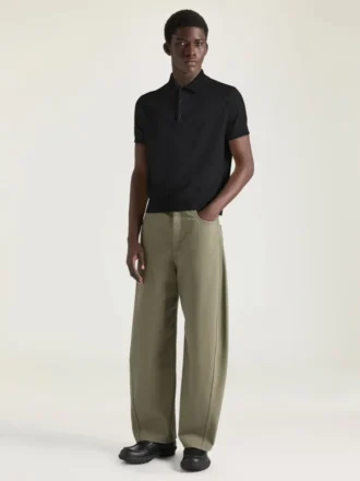 Polo de algodón con detalles de grosgrain