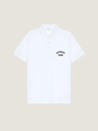 Polo de algodón piqué con bordado Givenchy Paris