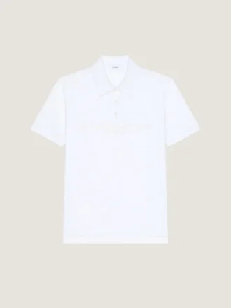 Polo de algodón y seda con jacquard Givenchy Paris